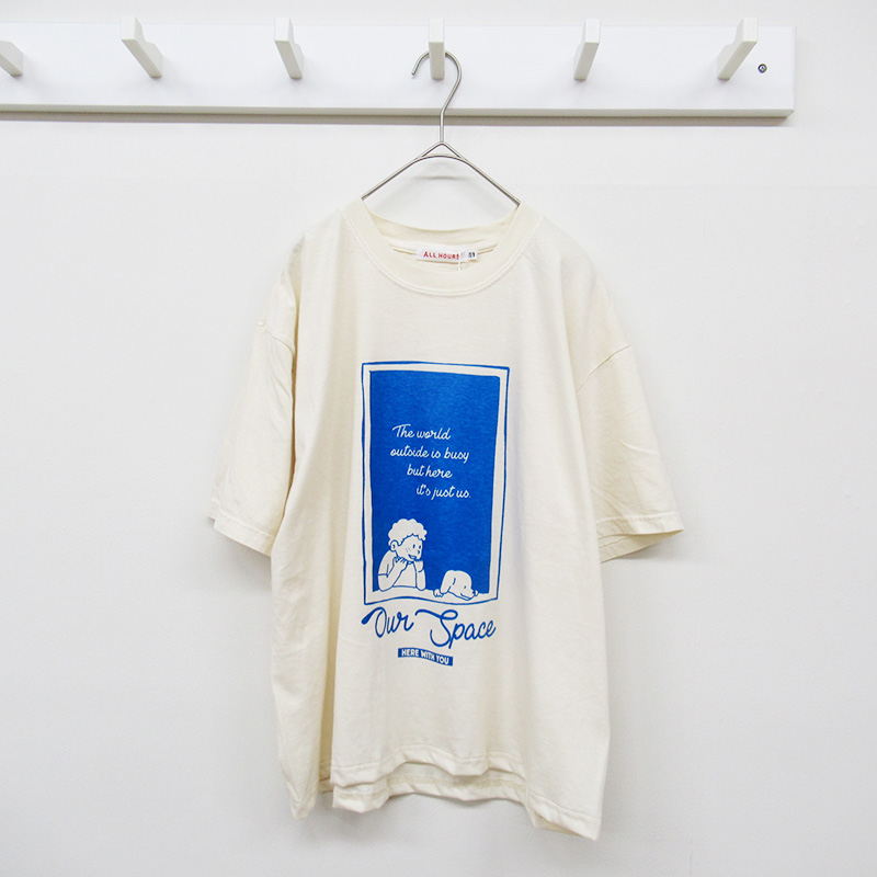 ALL HOURS 日本製コットン100％プリントＴシャツ NATURAL/IT2511093